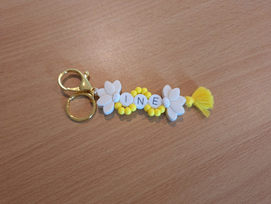 Sleutelhanger met halve bloem