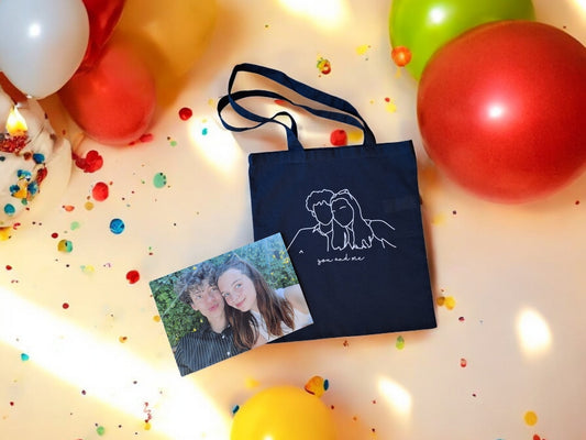 Totebag met lijntekening
